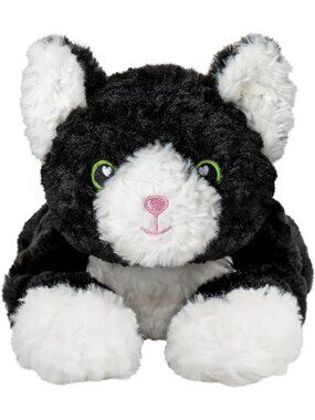 Tuxedo Cat Plush 1.5 Lb Weighted Microwavable Heating Pad Black White Toy